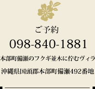 本部町備瀬のフクギ並木に佇むヴィラ